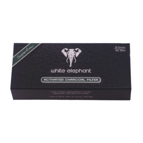 Filtres pour pipe (6mm) x45 - Charbon actif - White Elephant